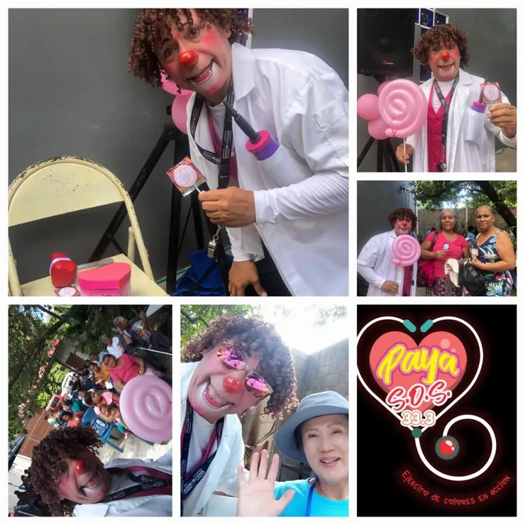 Collage de momentos de PayaSOS 33.3, payasos de hospital